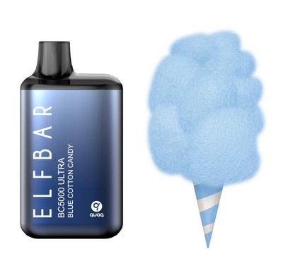 Elf Bar BC5000 ULTRA 5% Blue Cotton Candy (Чорнична Солодка Вата) 81 фото